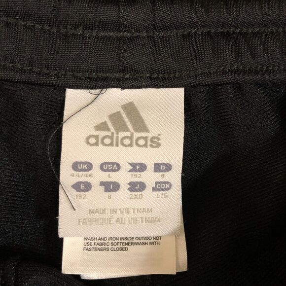 Adidas Pants Men Large Black Joggers Basketball Tapered Workout Outdoor Athletic - Picture 3 of 9